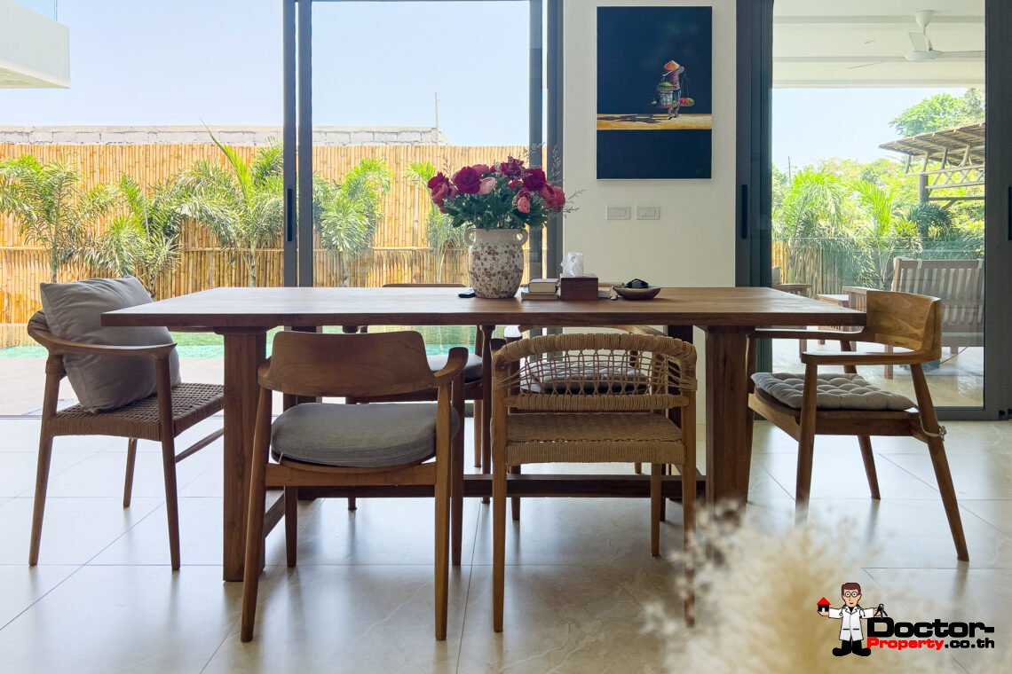 3 Bedroom Pool Villa with Partial Sea View in Bo Phut, Koh Samui – For Sale